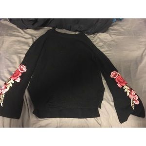 Flower Embroidered Sweater